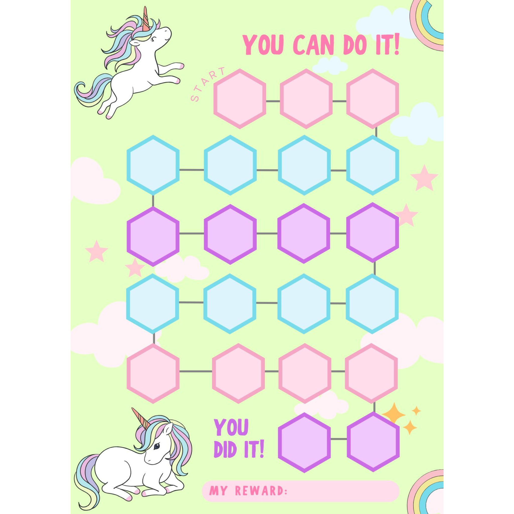 Unicorn Reward Chart Printable