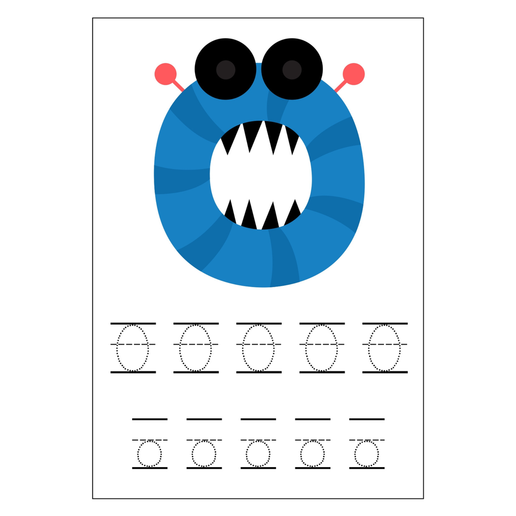 Monster Alphabet Letter Tracing Worksheets