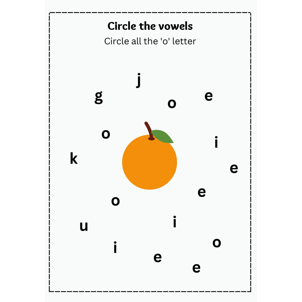Vowel Letter Recognition Worksheets