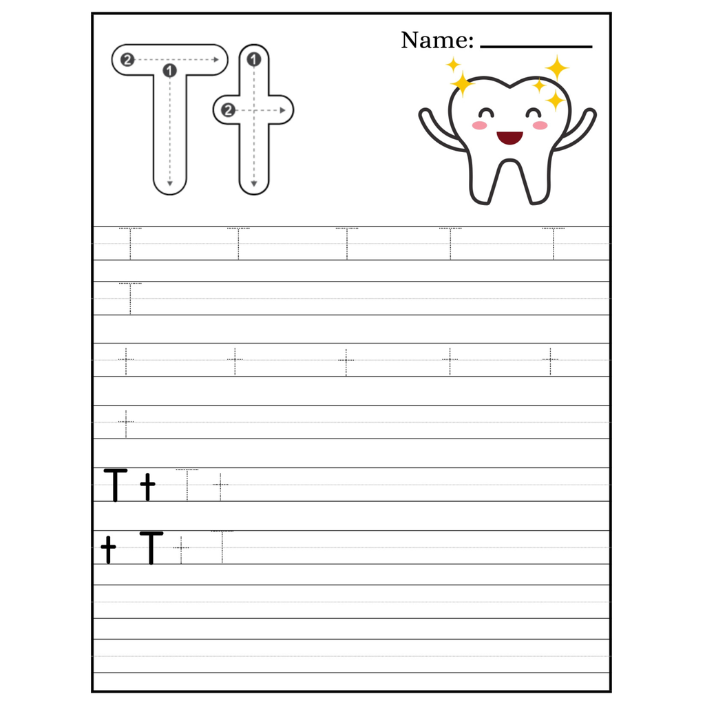 Alphabet Handwriting Tracing Practice Worksheets