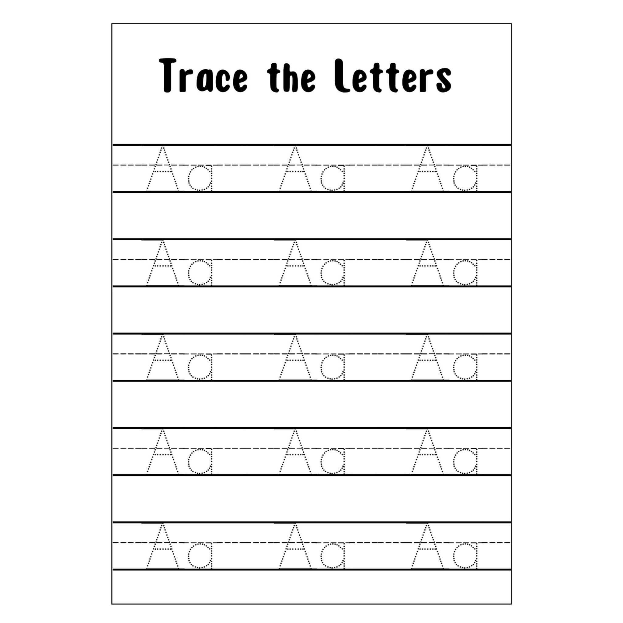 Monster Alphabet Letter Tracing Worksheets