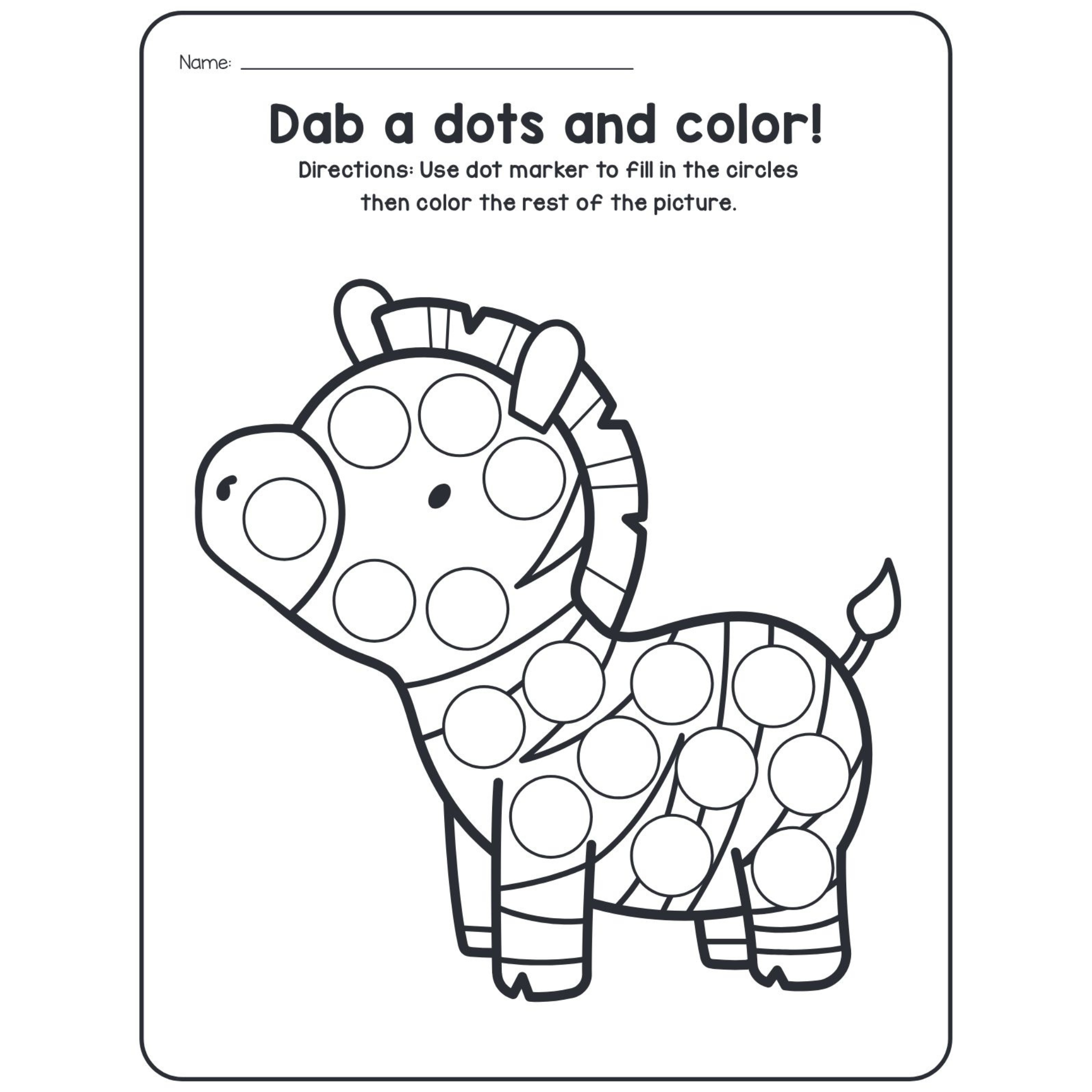 A-Z Animals Dot Marker Worksheets