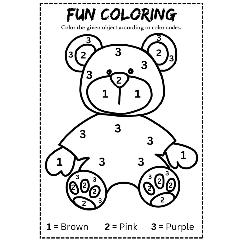 Number Code Coloring Worksheets