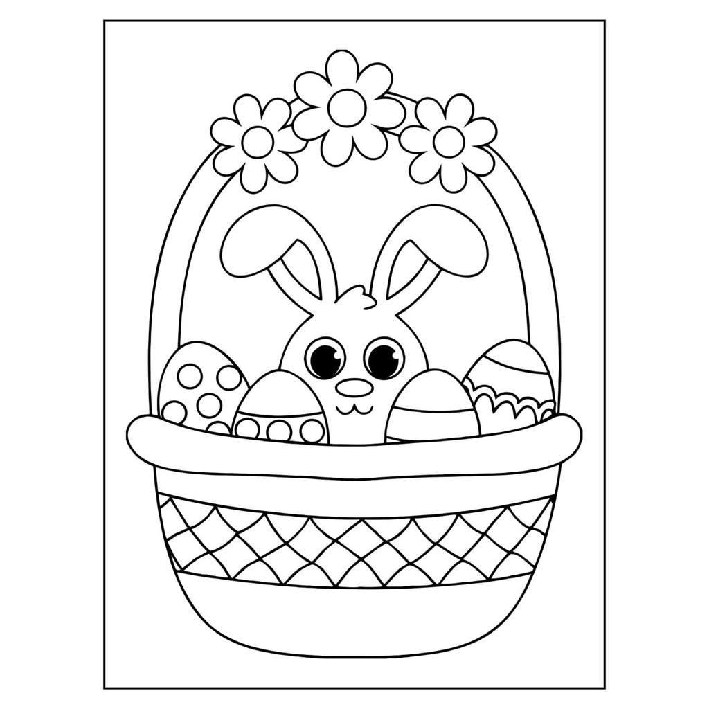 Spring Picnic Basket Coloring Pages
