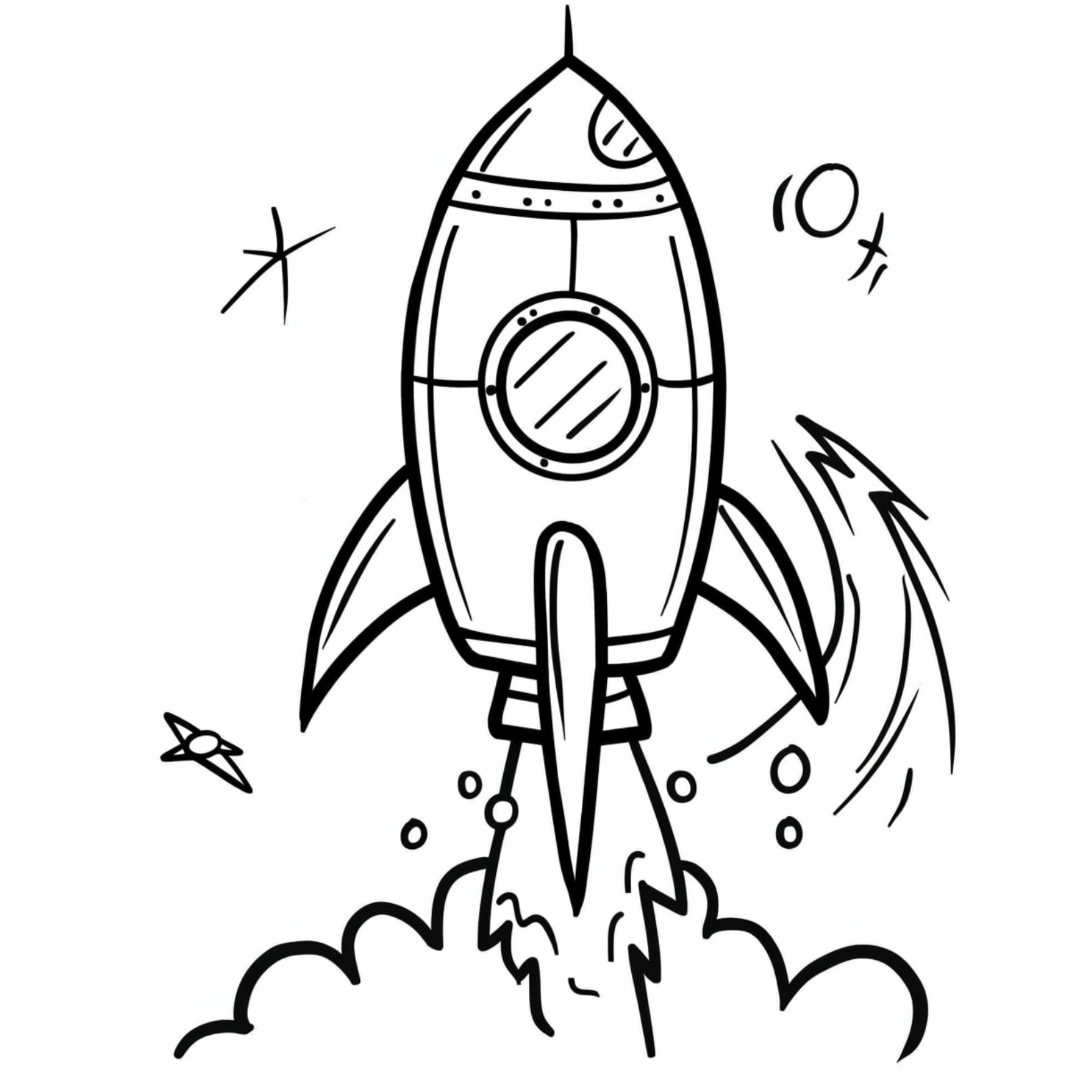 Rocket Coloring Pages for Kids