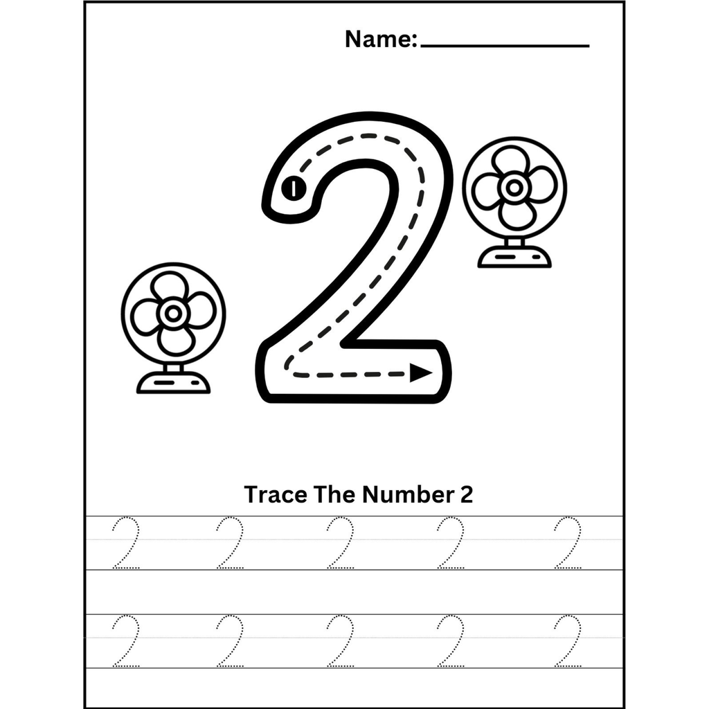 Trace the Number with Objects Worksheets