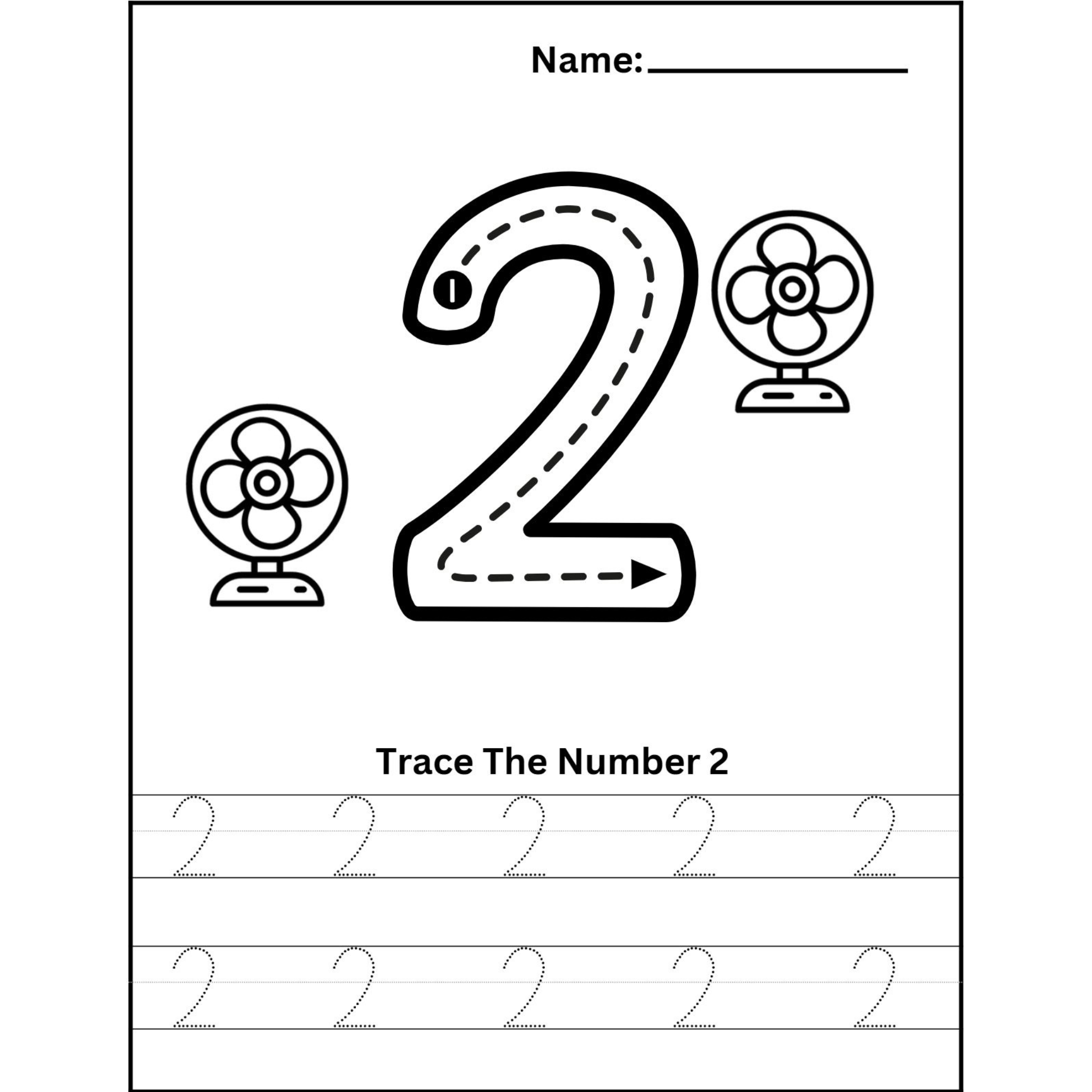 Trace the Number with Objects Worksheets