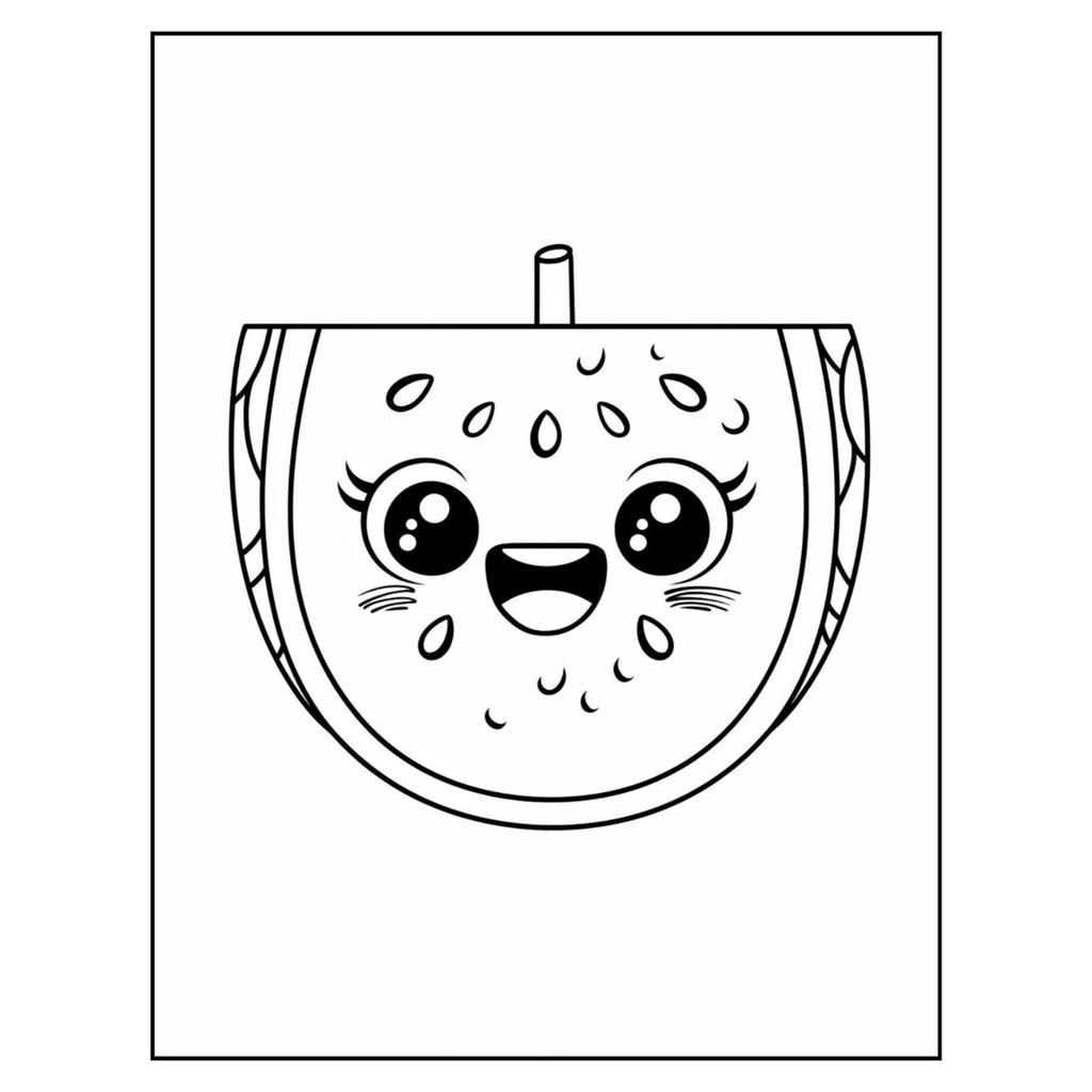Kawaii Summer Coloring Pages