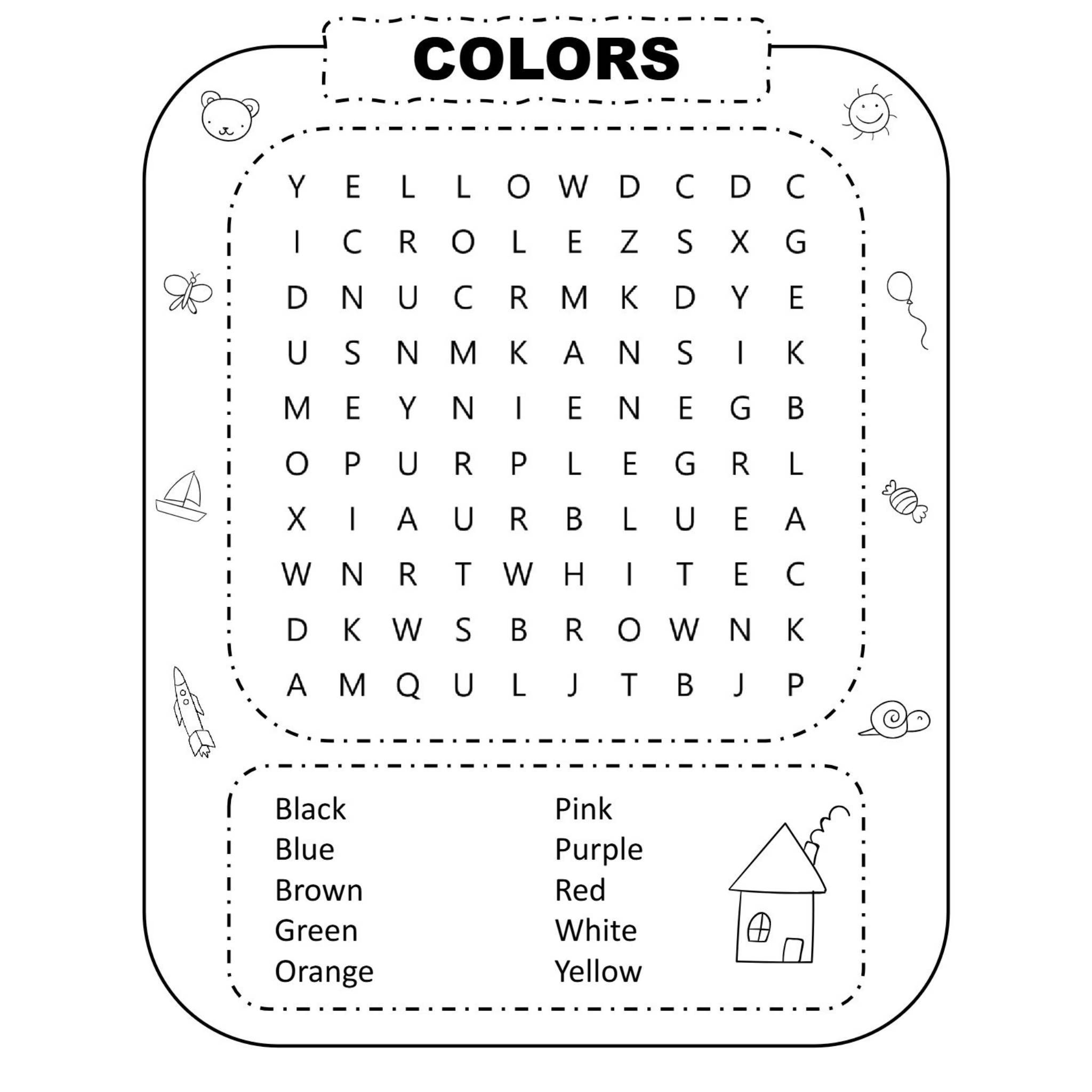 Word Search Activity Book for Kids