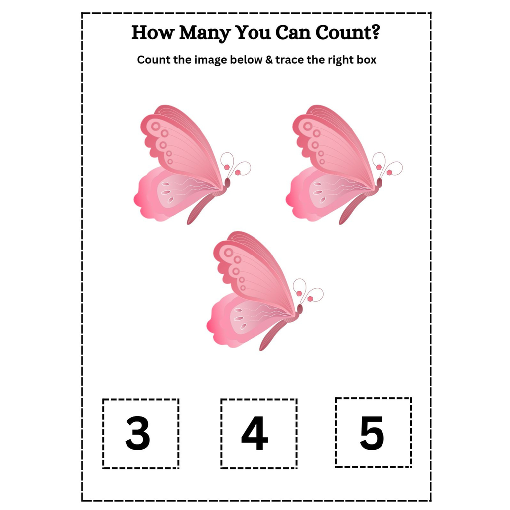 How Many Count and Trace Worksheets