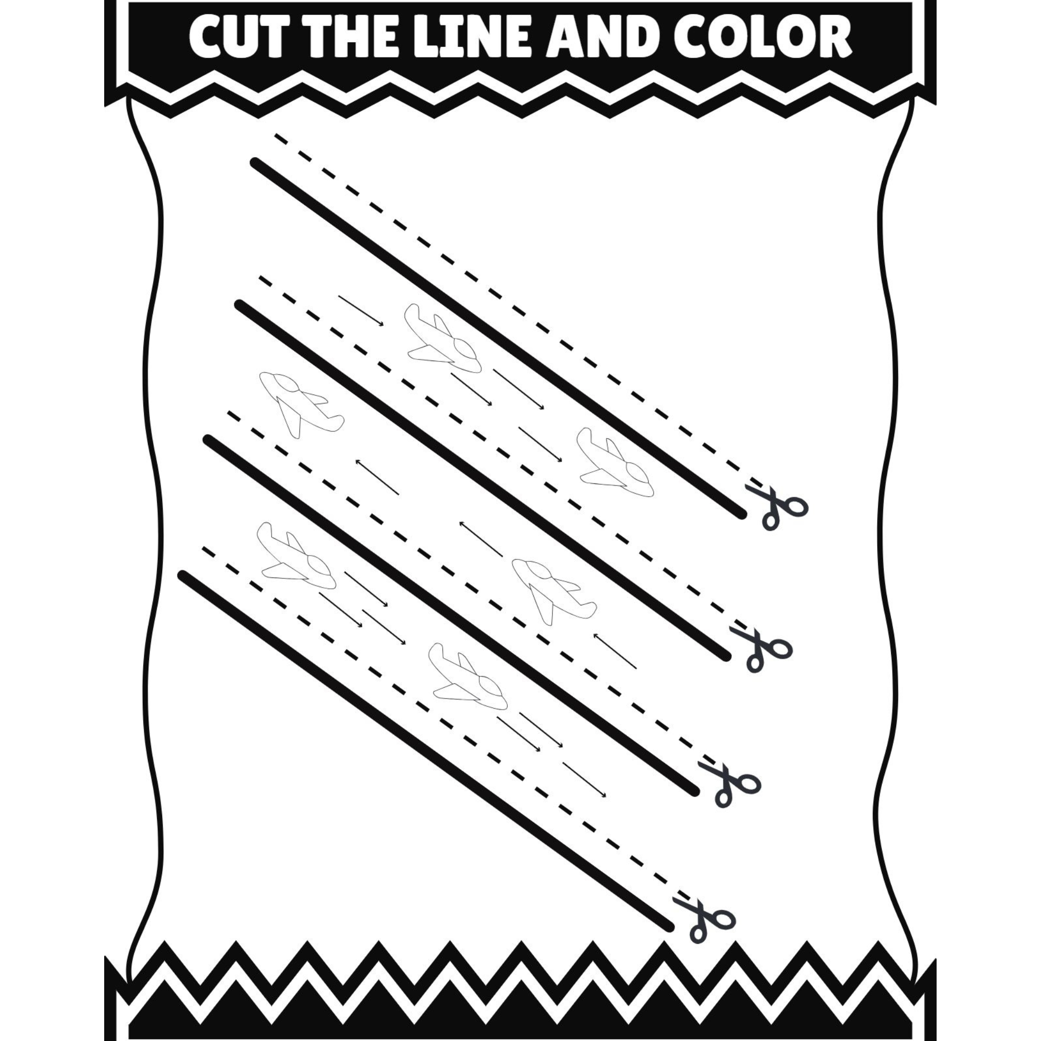 Scissor Skills Cutting Coloring and Paste Activities