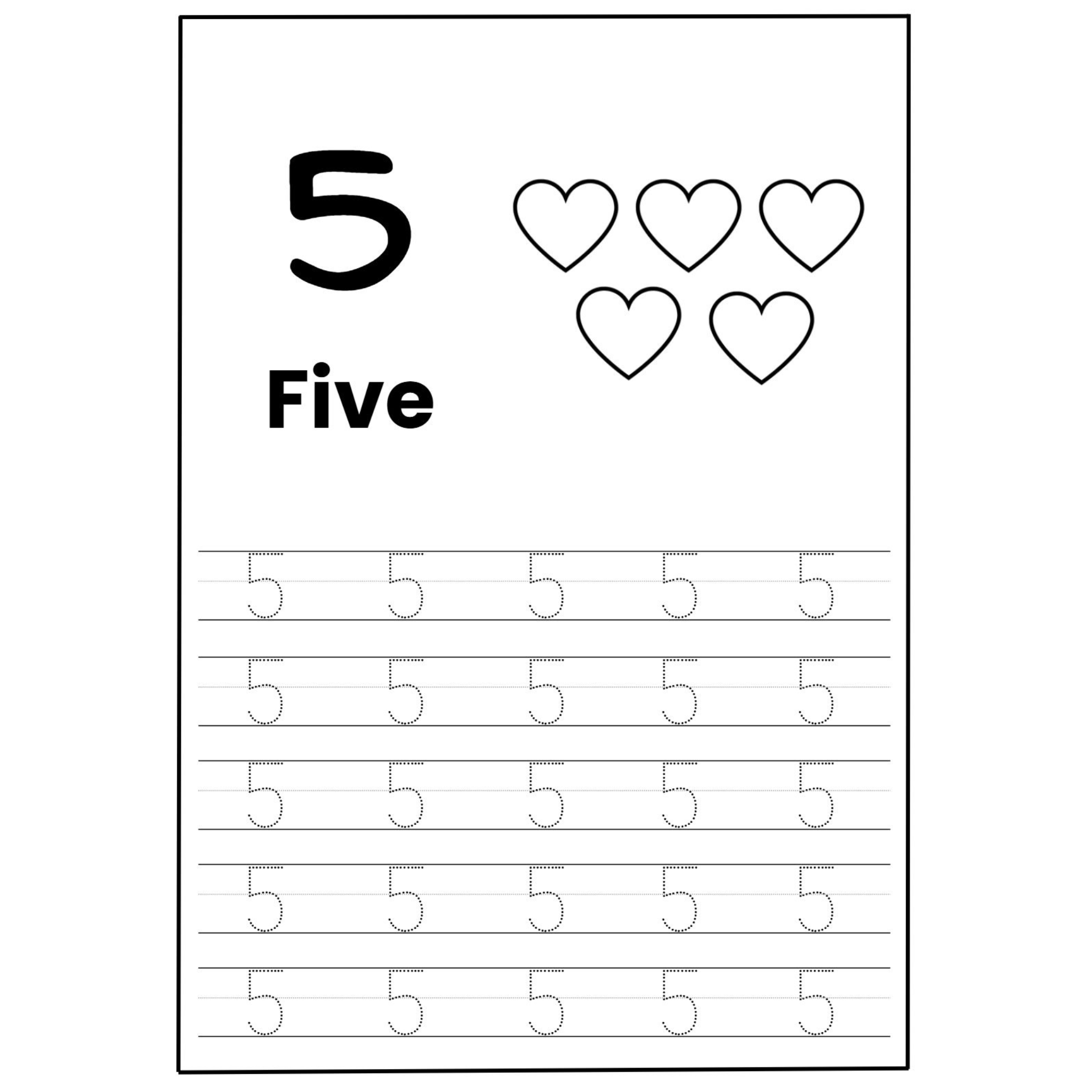 Number Tracing and Writing Worksheets