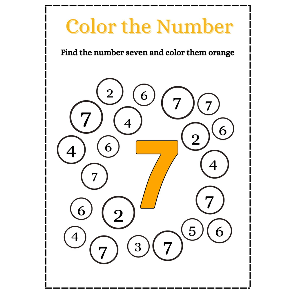 Color the Number Worksheets