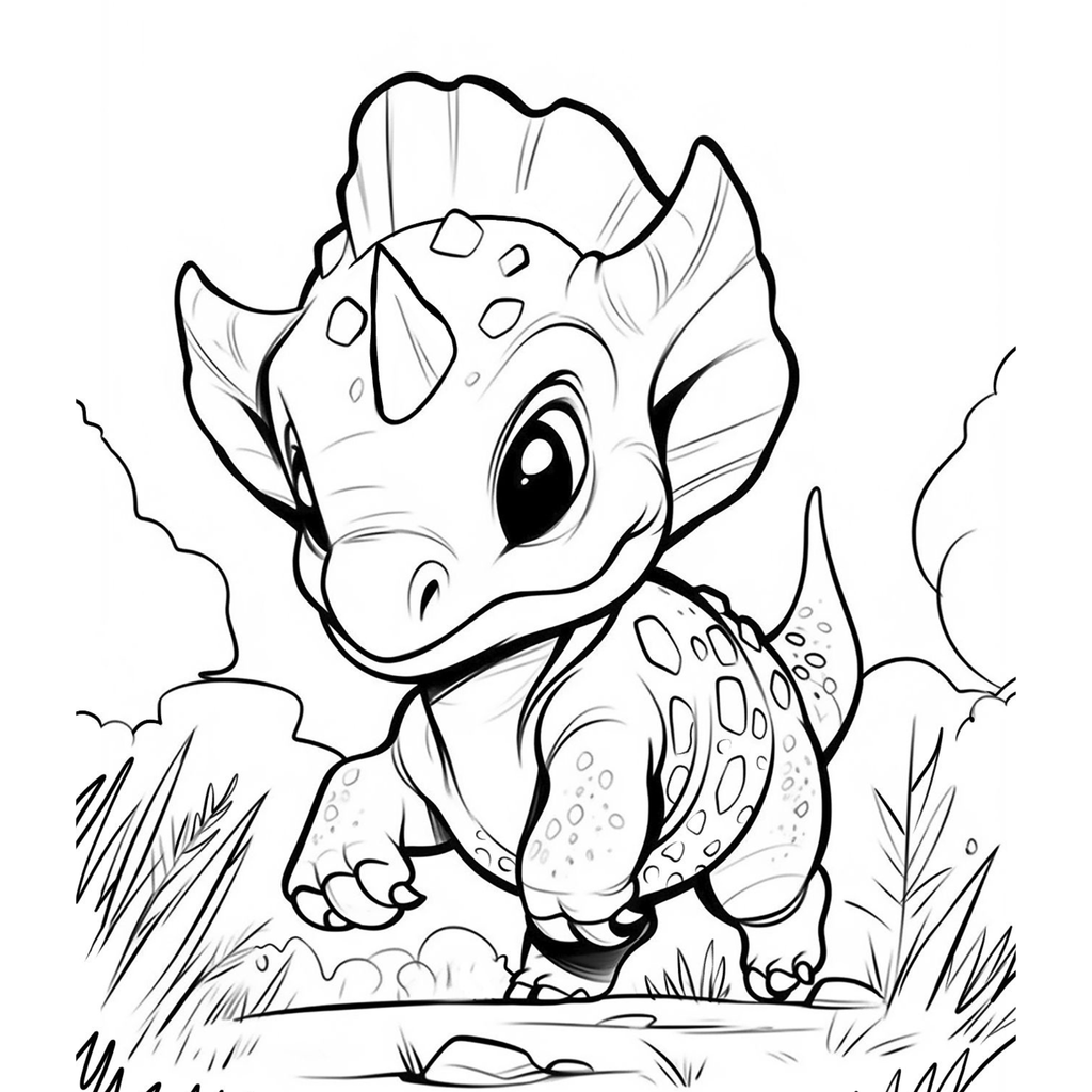 Cute Dinosaur Coloring Pages