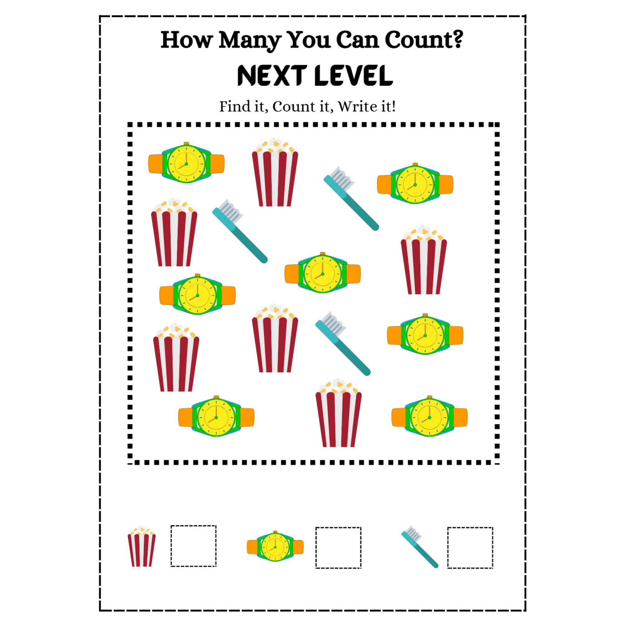 How Many Count and Trace Worksheets