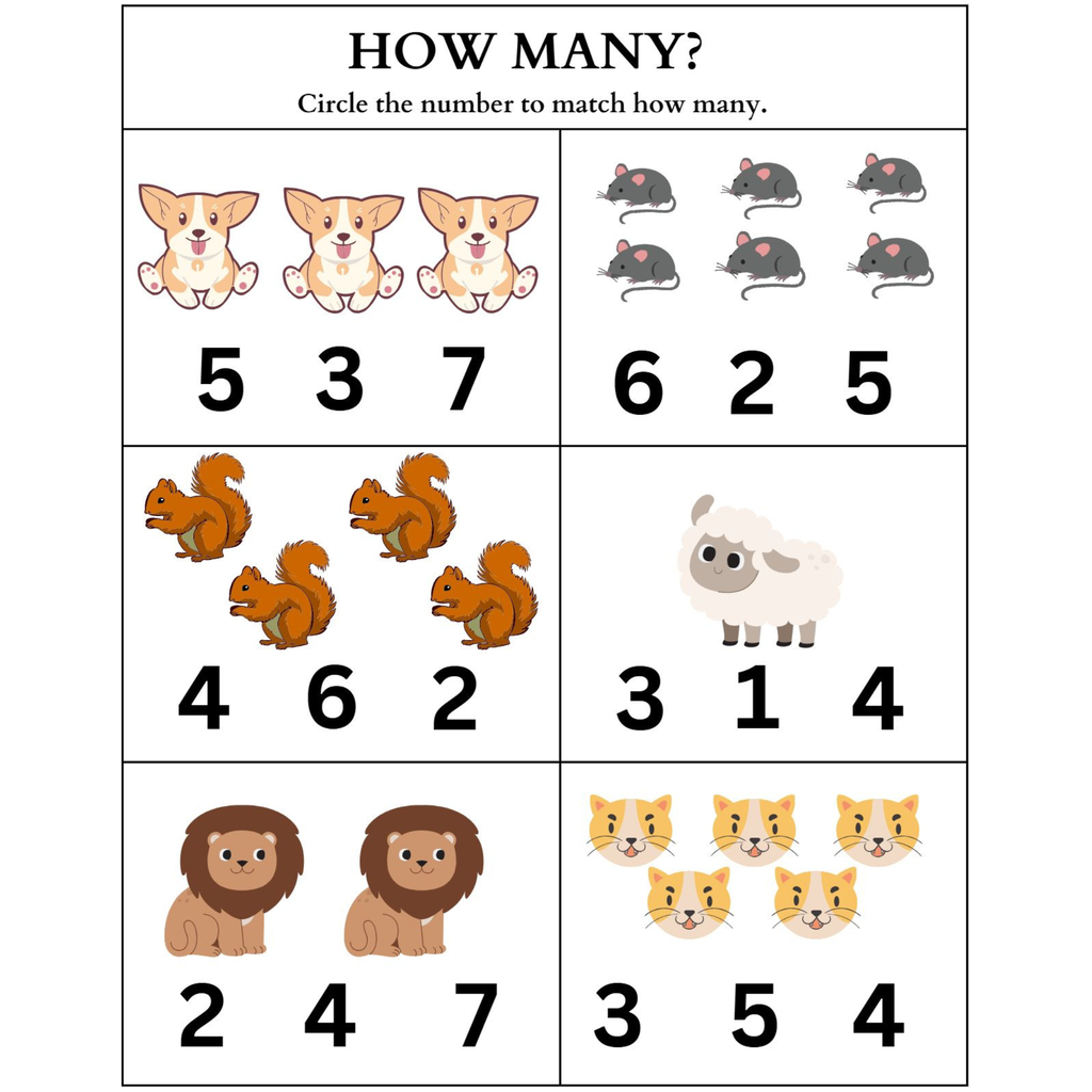 How Many Object Counting Worksheets
