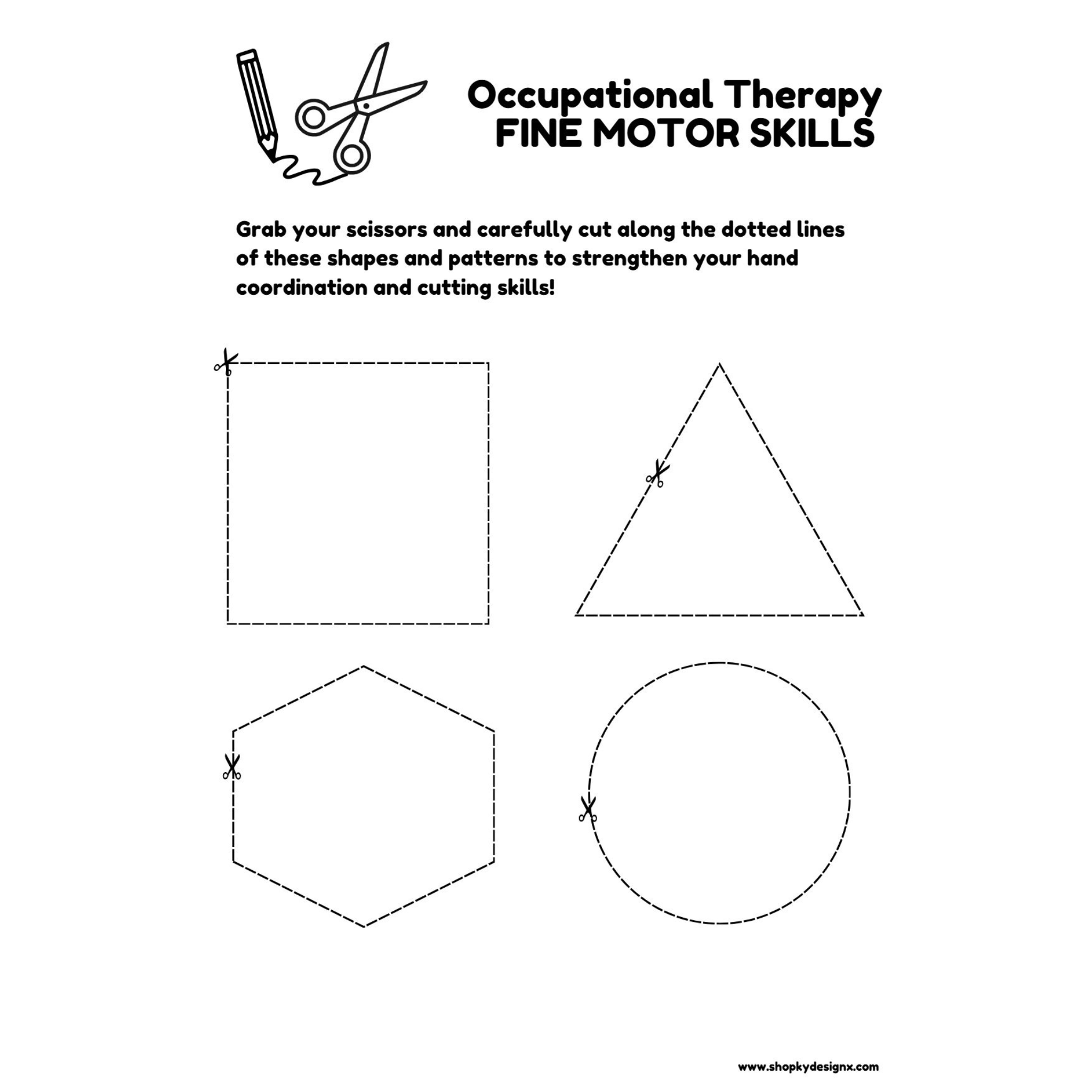 Occupational Therapy Fine Motor Skills Worksheets