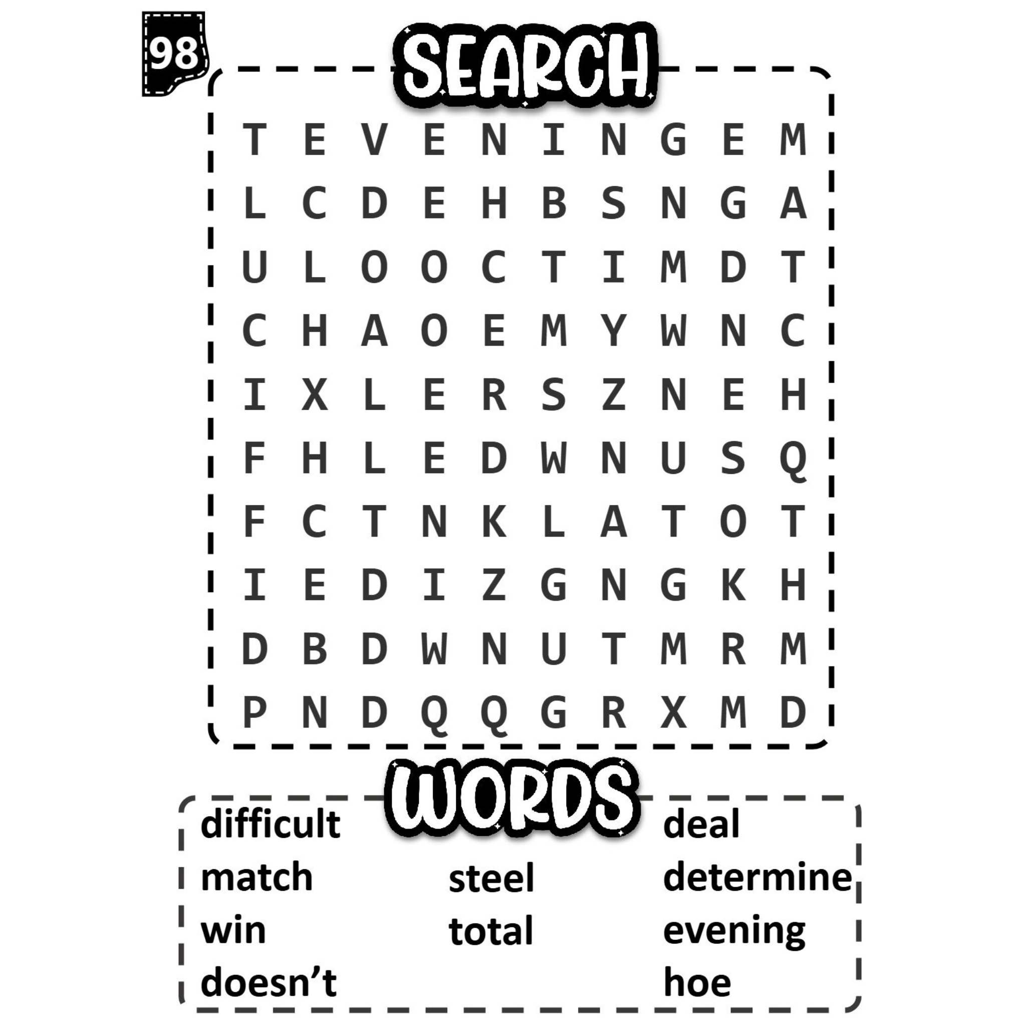 Sight Word Word Search Activity Book