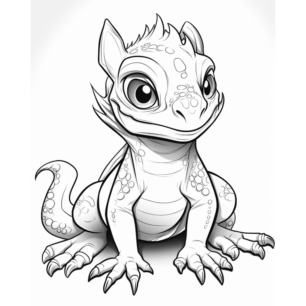 Cute Baby Dinosaur Coloring Pages
