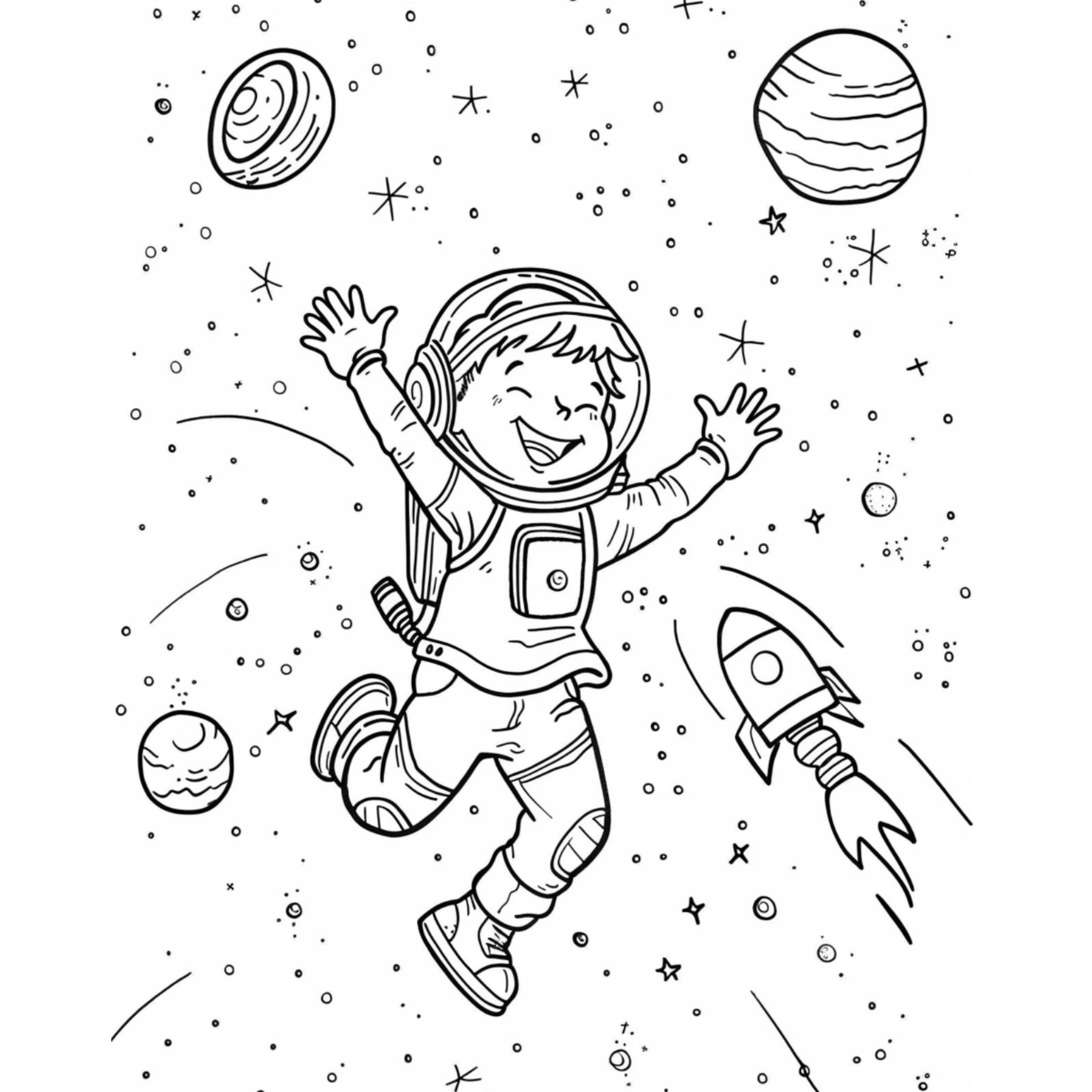 Space Coloring Pages for Kids