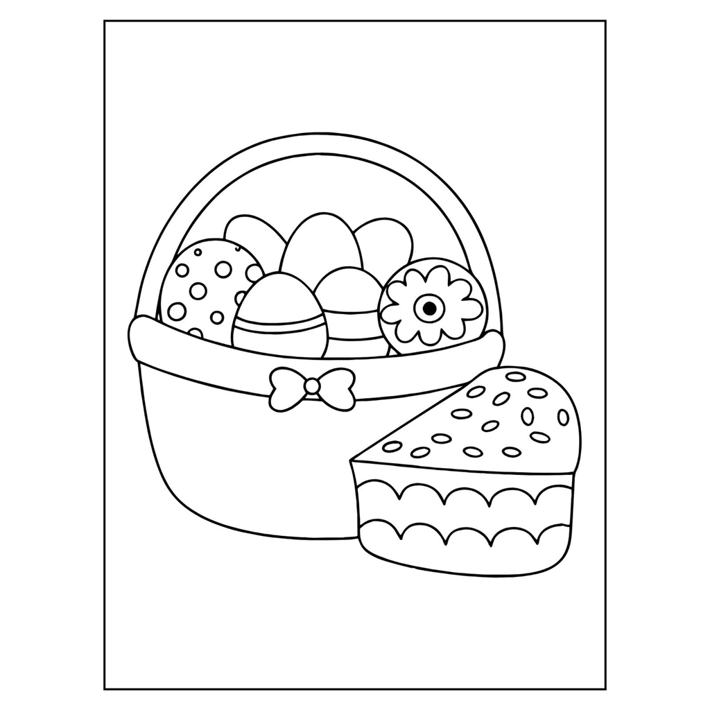 Spring Picnic Basket Coloring Pages