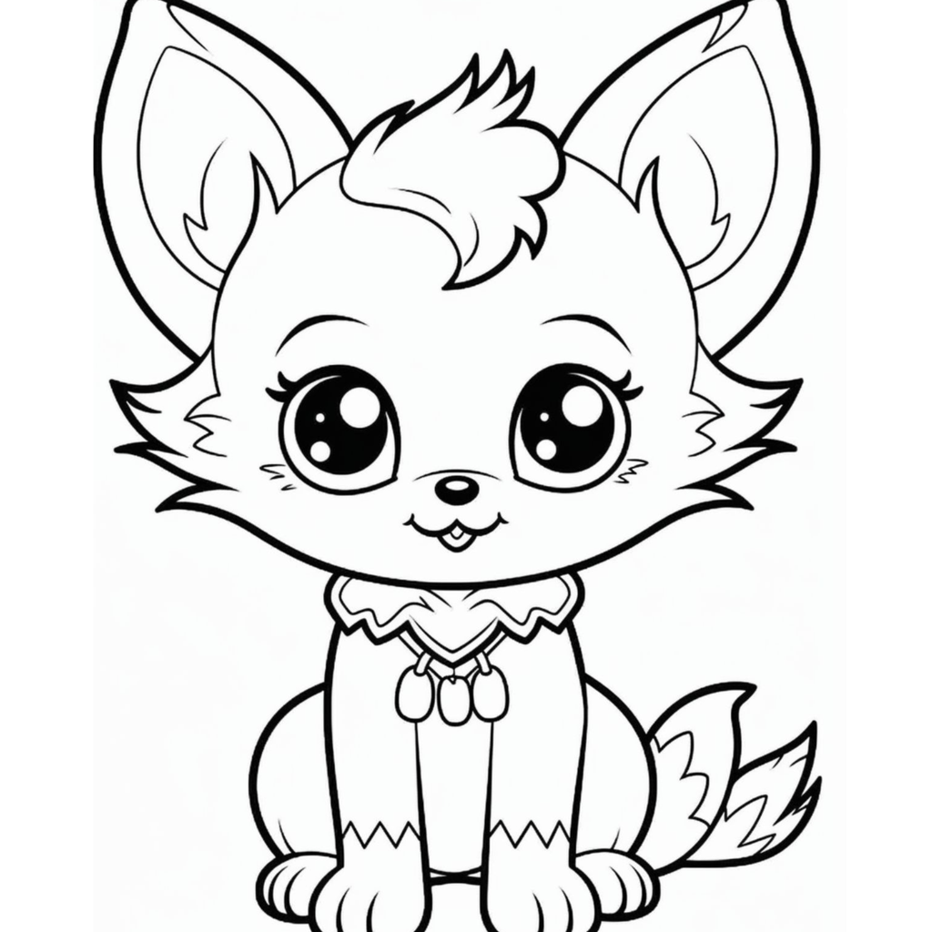 Cute Baby Animals Coloring Book