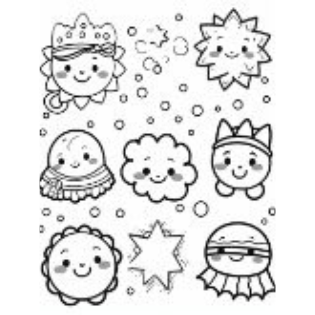 Cute Weather Coloring Book