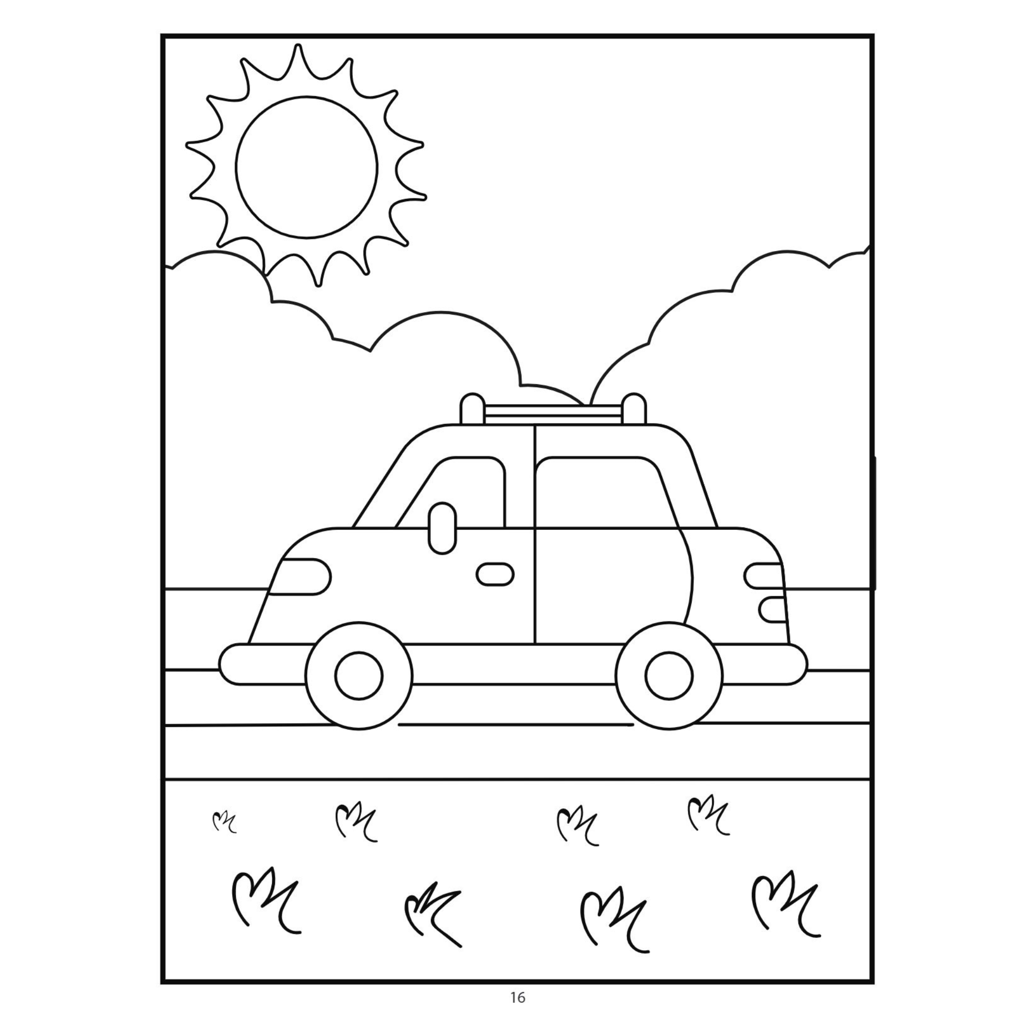 Vehicle Coloring Book for Kids