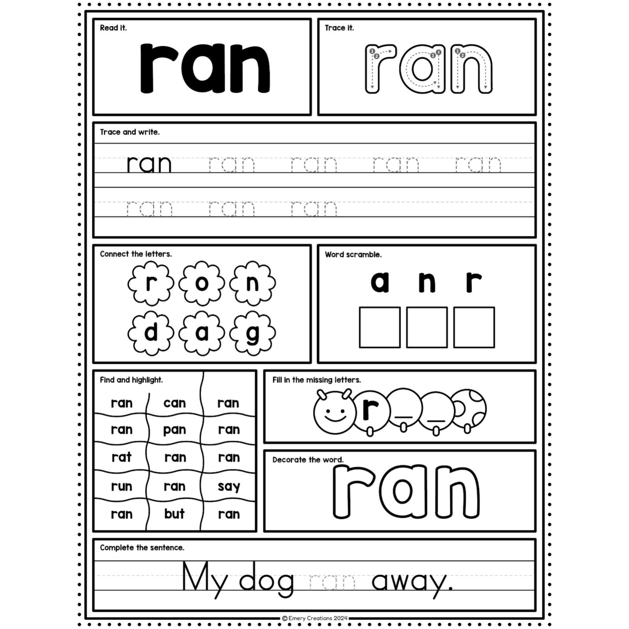 Primer Sight Word Worksheets