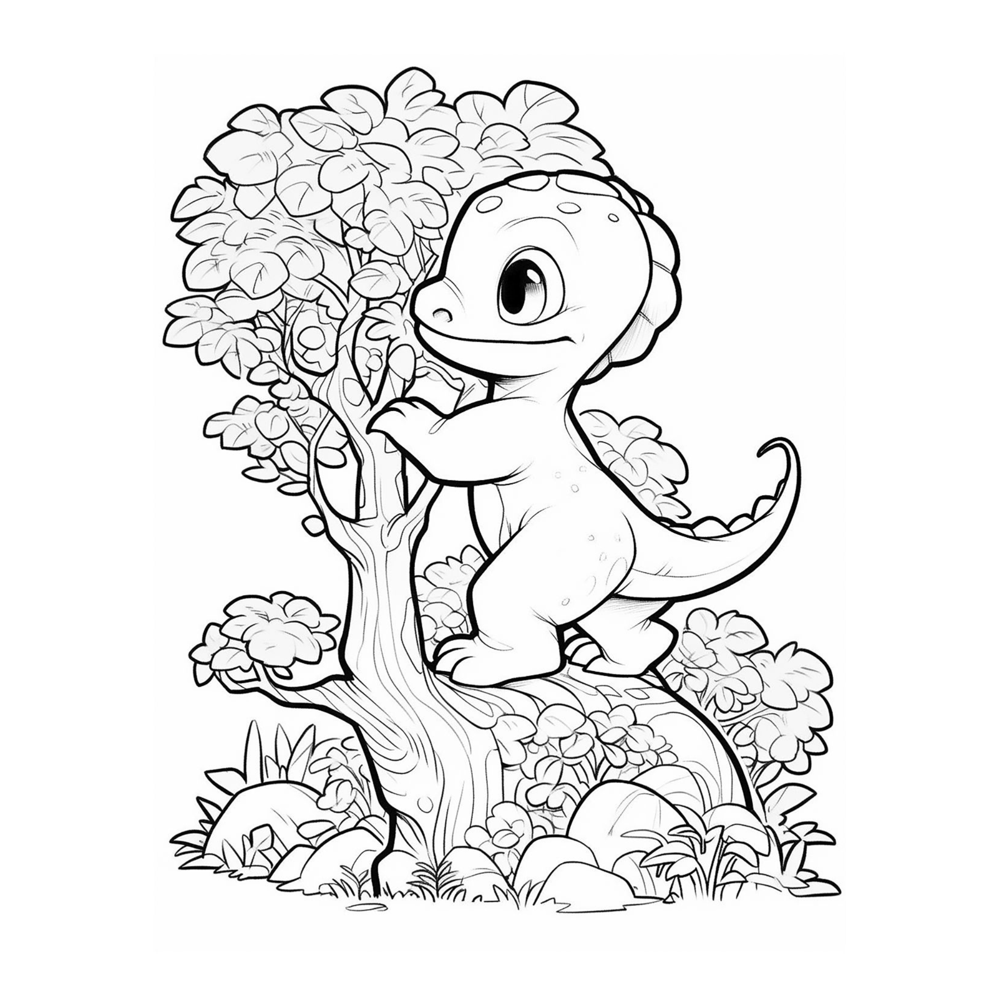 Cute Dinosaur Coloring Pages
