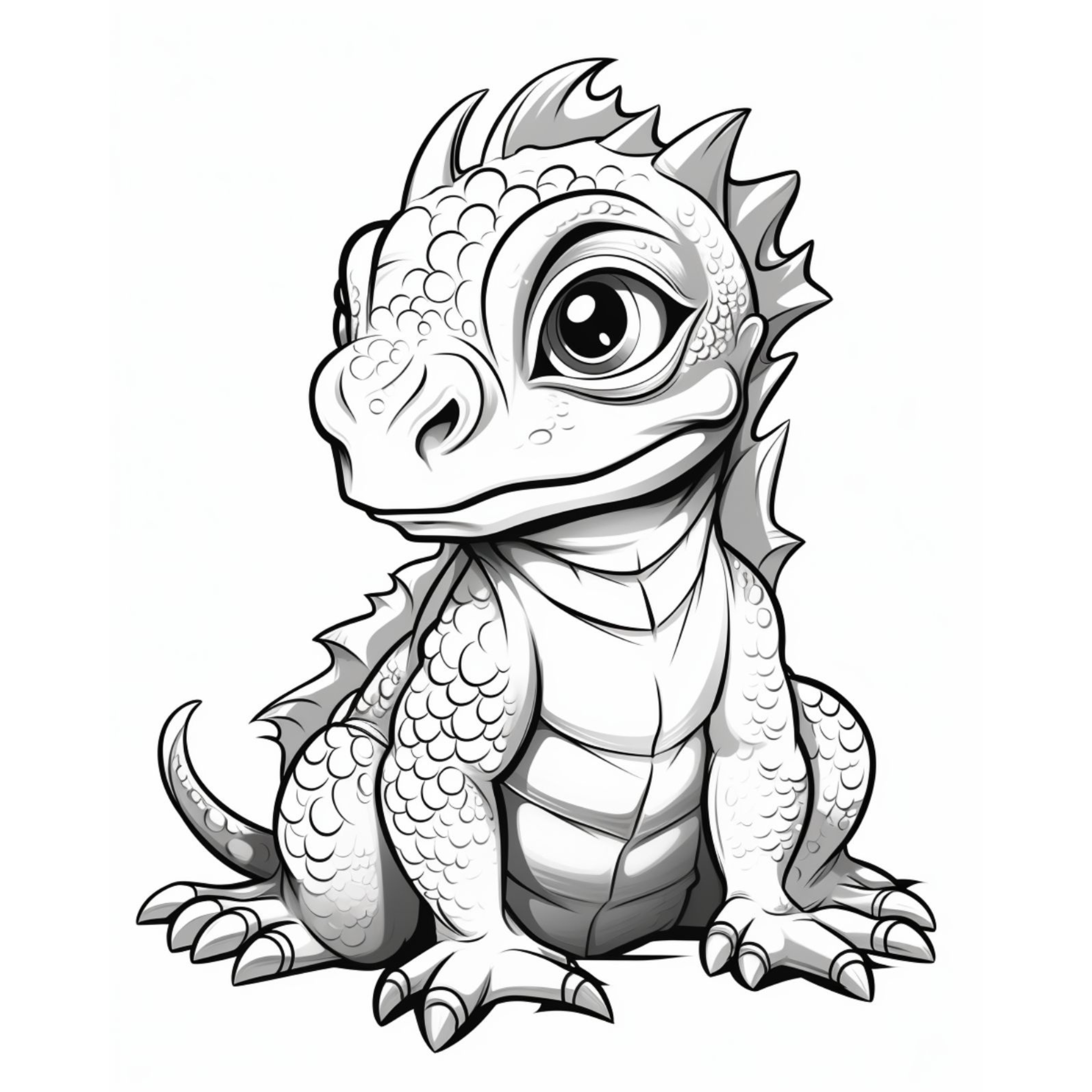 Cute Baby Dinosaur Coloring Pages