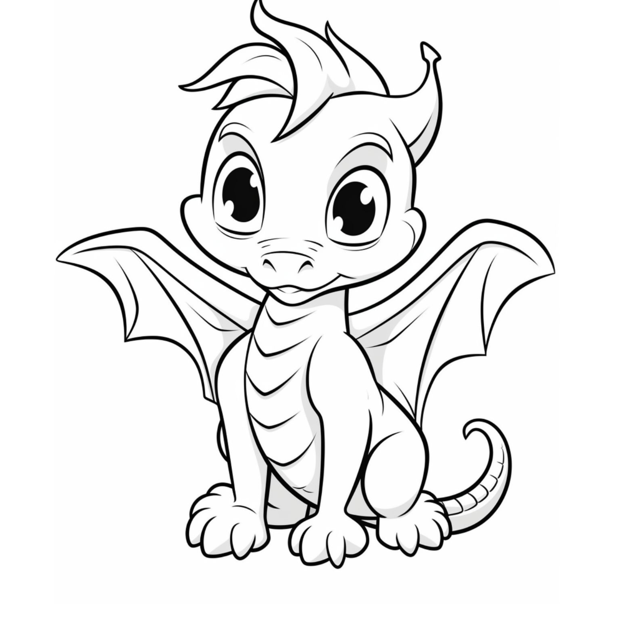 Cute Dragon Coloring Book