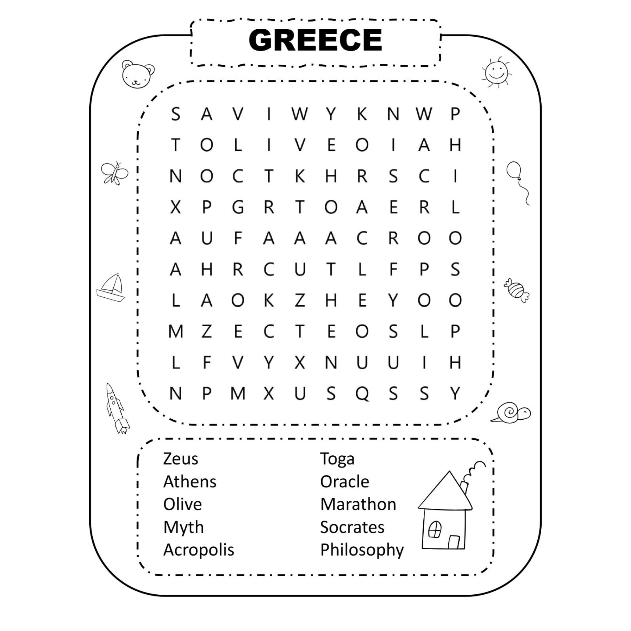 Word Search Activity Book for Kids