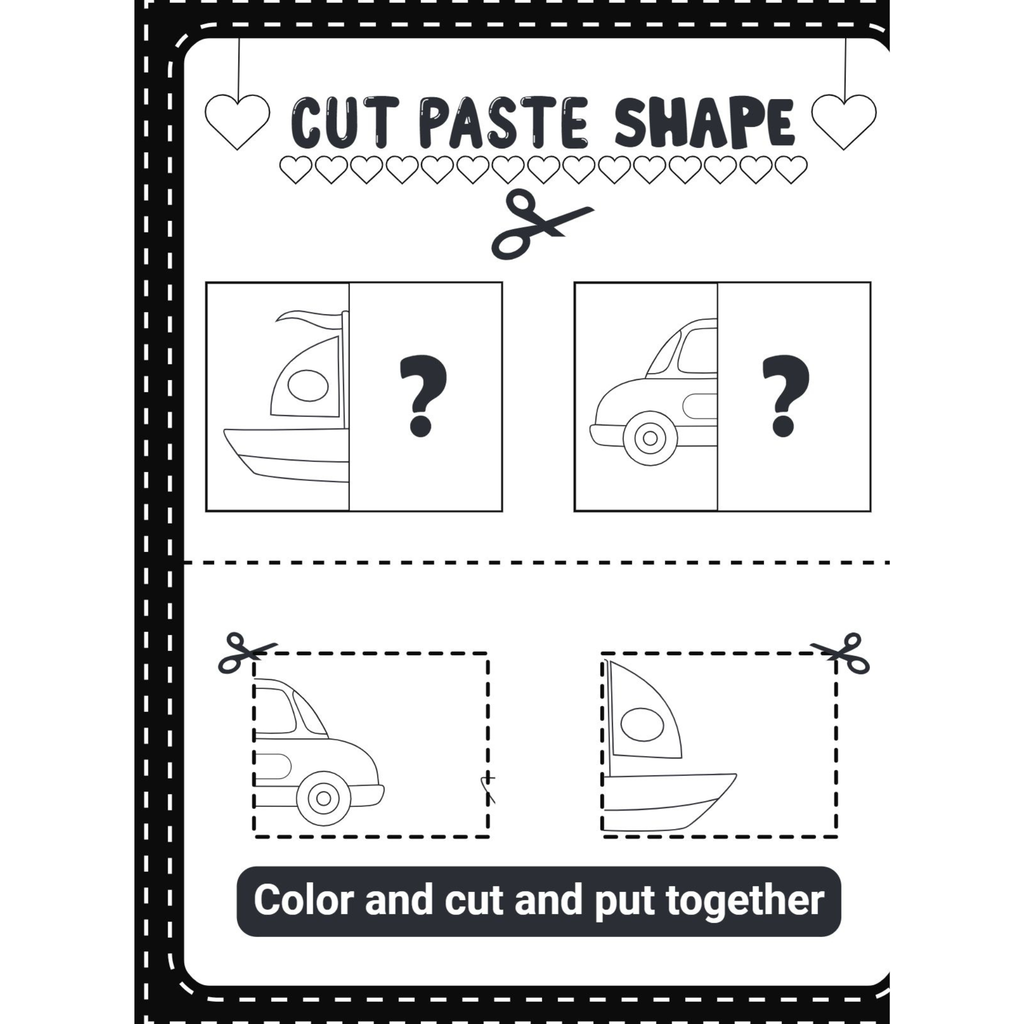 Scissor Skills Cutting Coloring and Paste Activities
