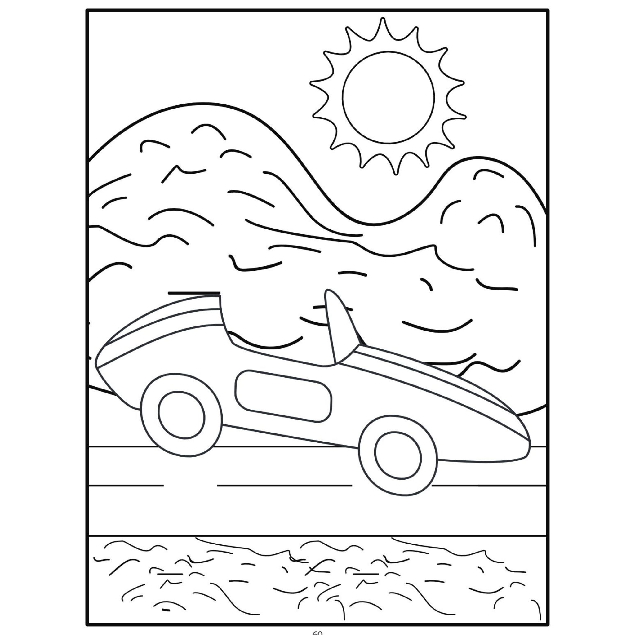 Vehicle Coloring Book for Kids