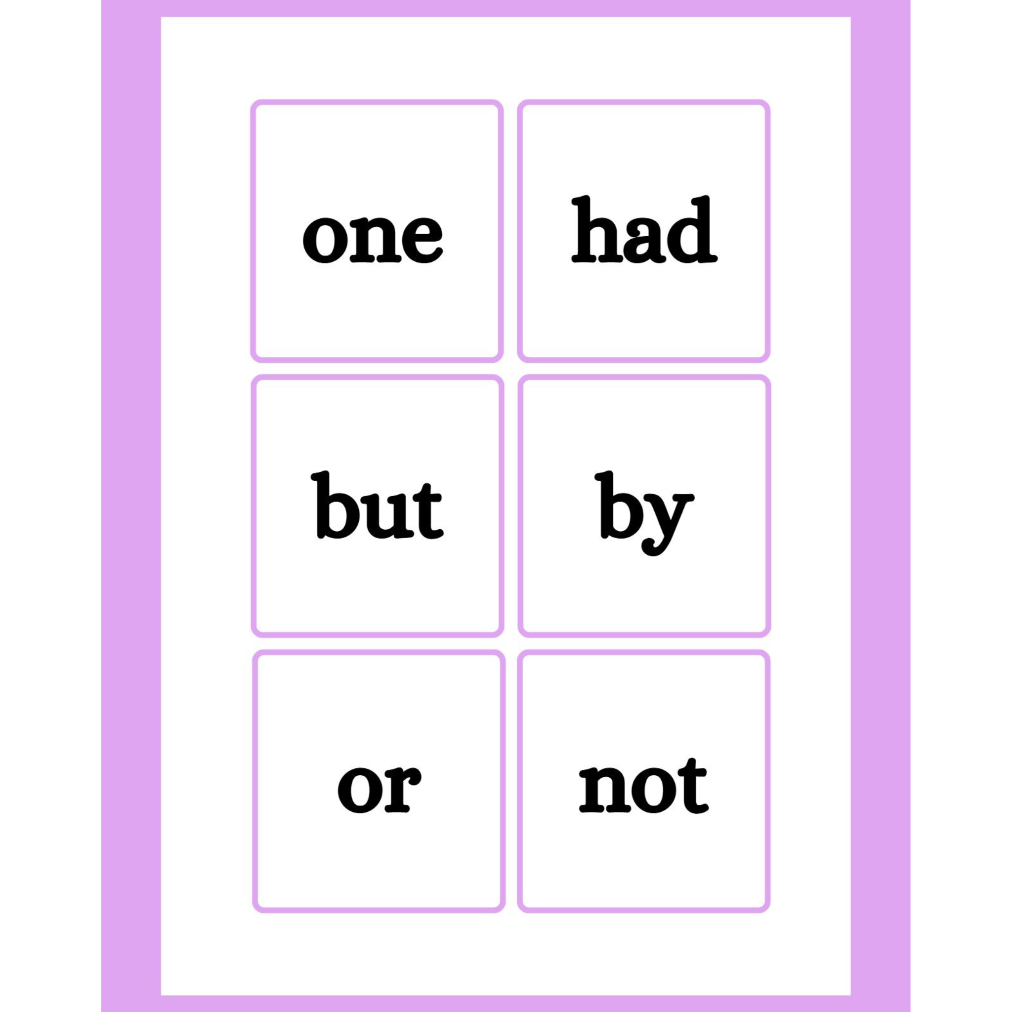 Sight Word Flashcards