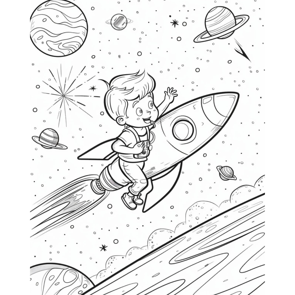 Space Coloring Pages for Kids