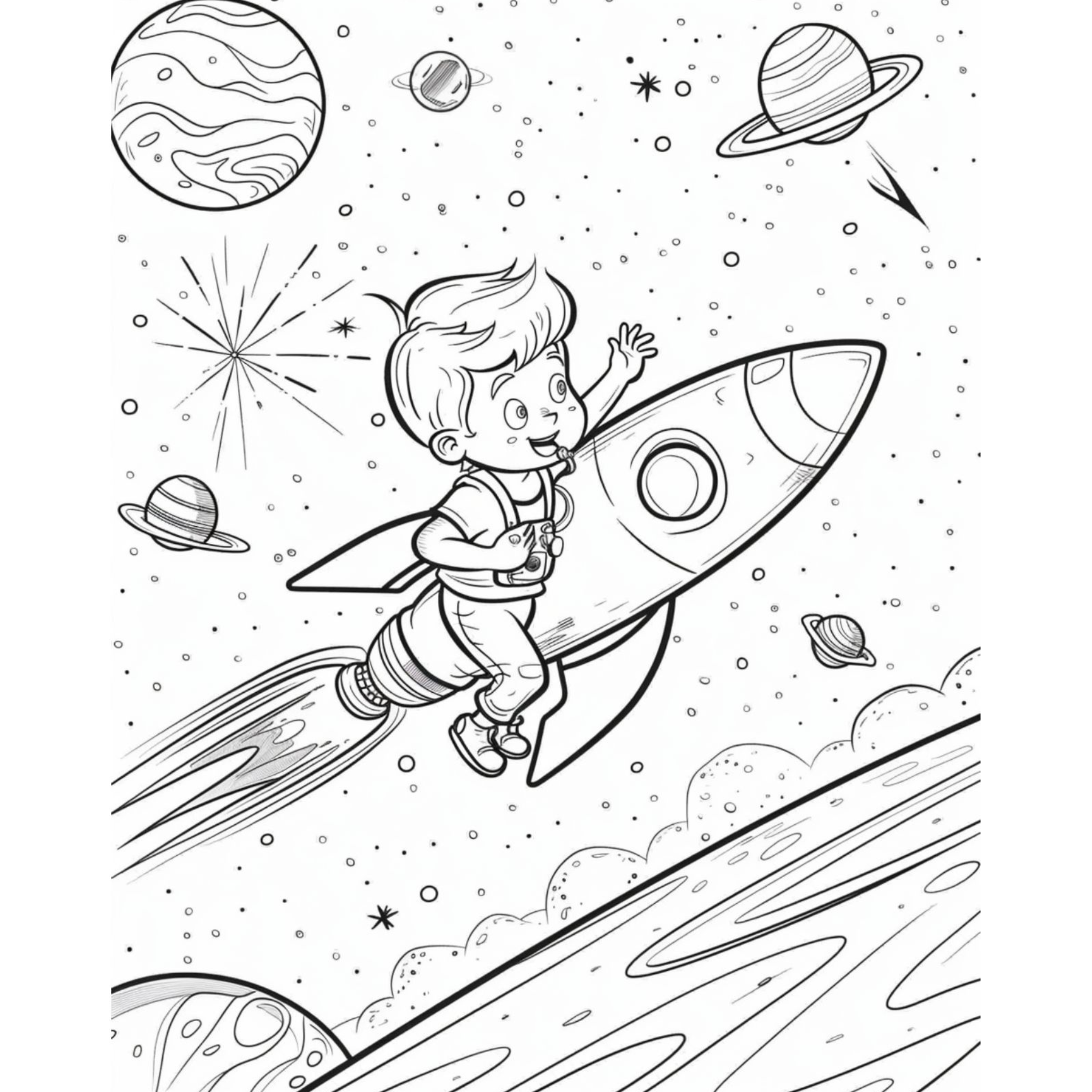 Space Coloring Pages for Kids