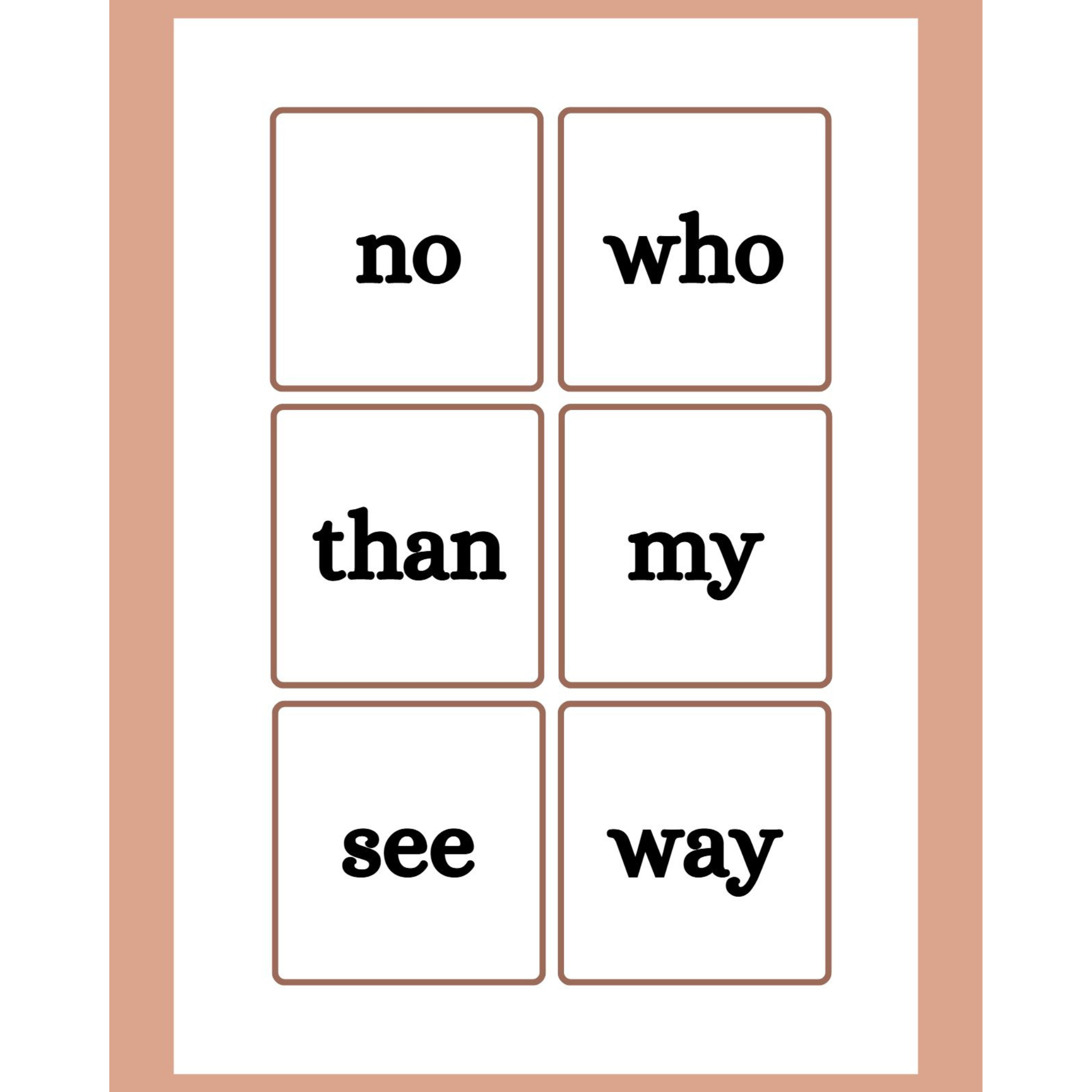 Sight Word Flashcards
