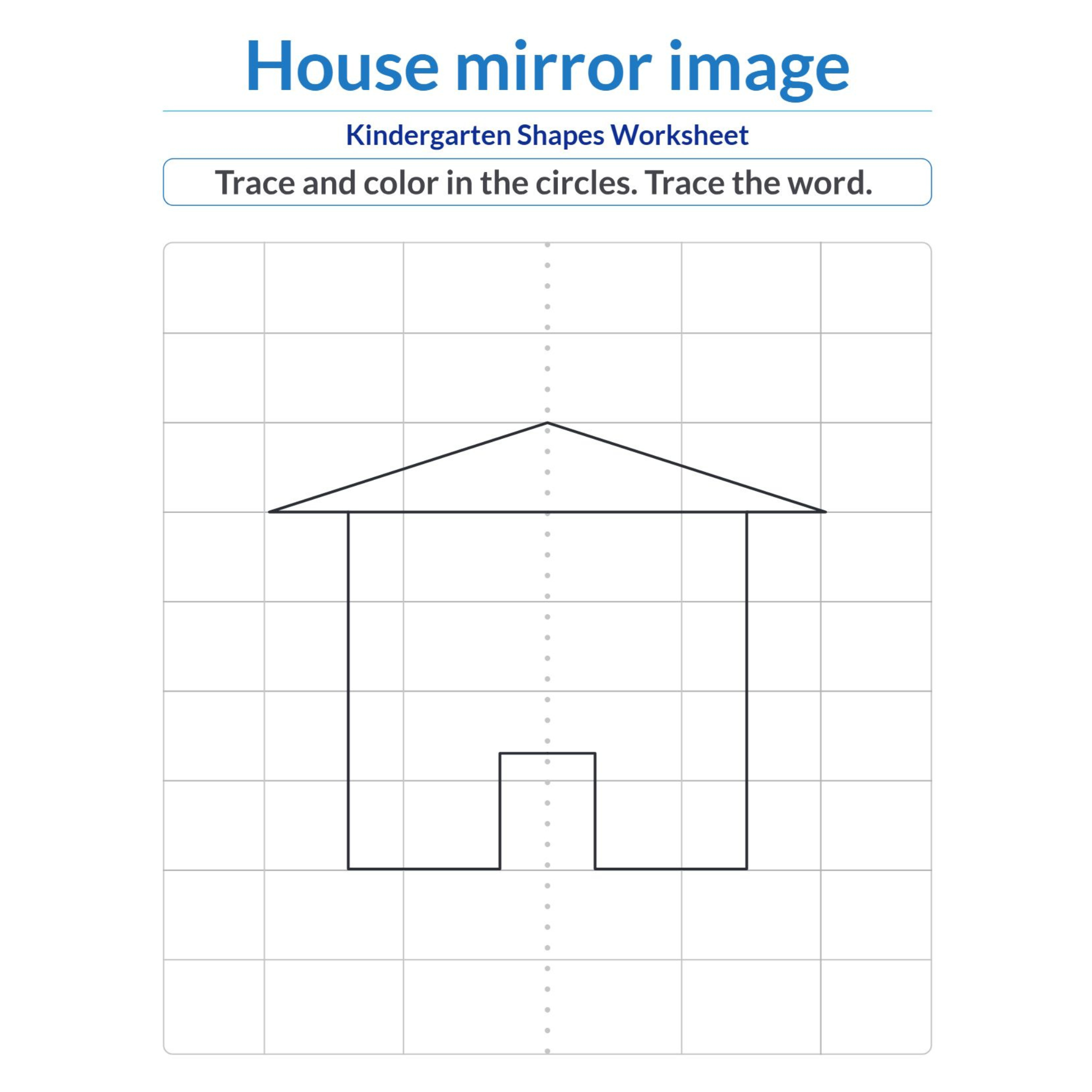 Kindergarten Color Words Shapes and Color by Number Worksheets