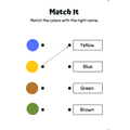 Match Colors to Names Worksheets