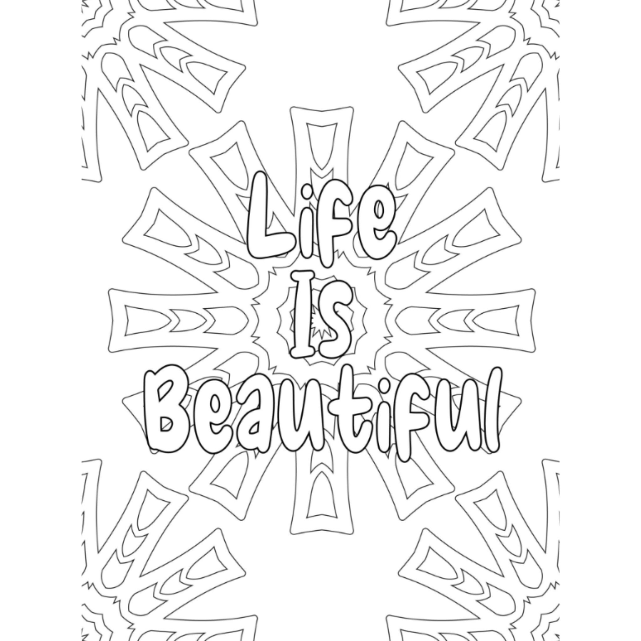 Mindfulness Mandala Quote Coloring Book