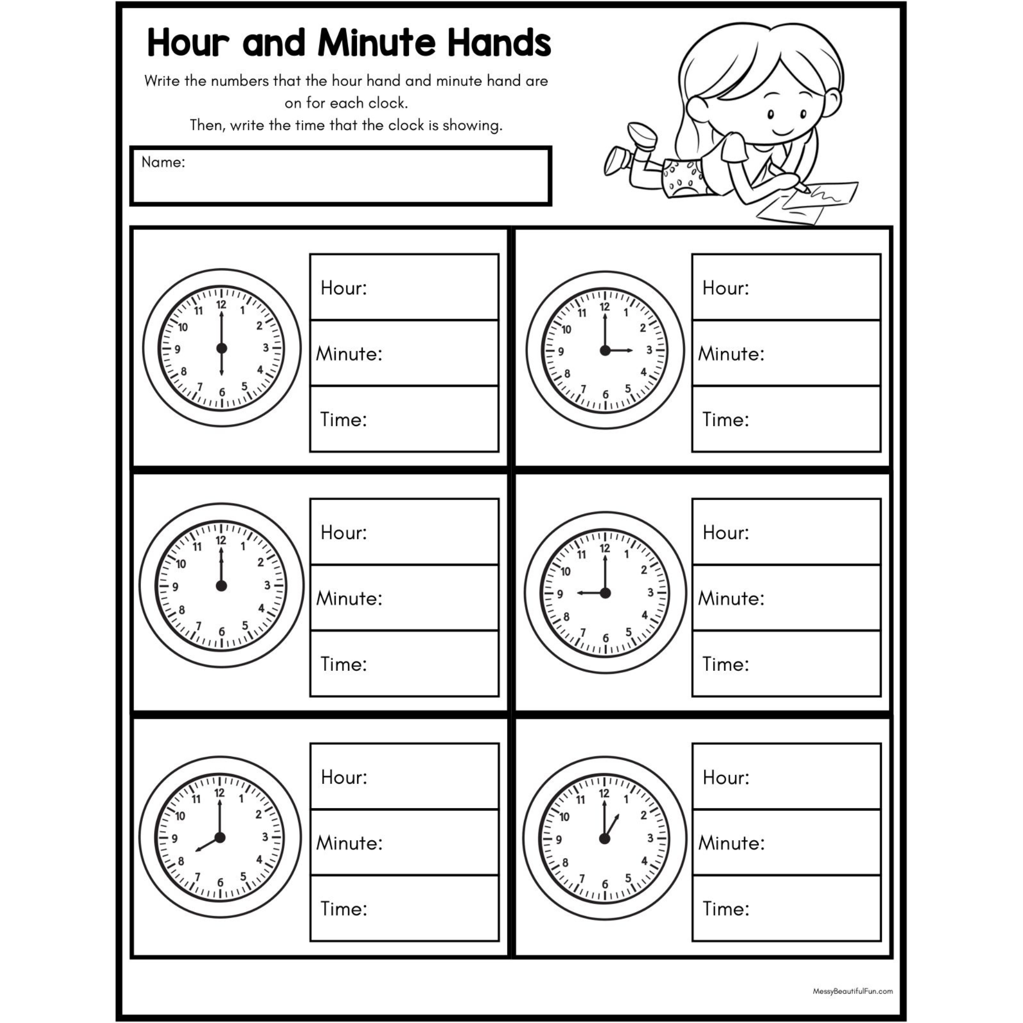 Missing Time Clock Cut and Paste Worksheets