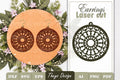 Snowflake Mandala Earrings SVG Bundle