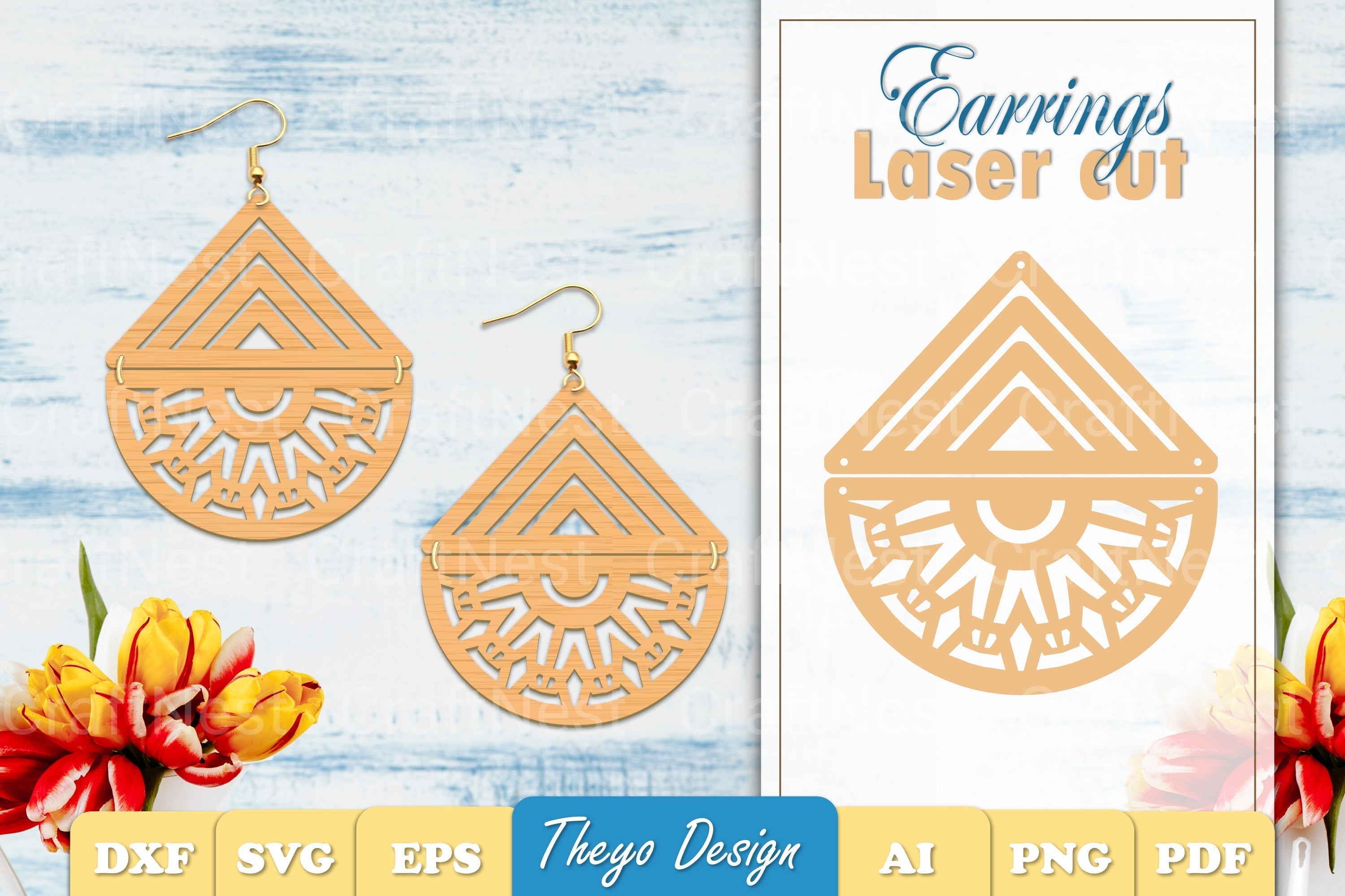 Earrings Mandala SVG Bundle SVG
