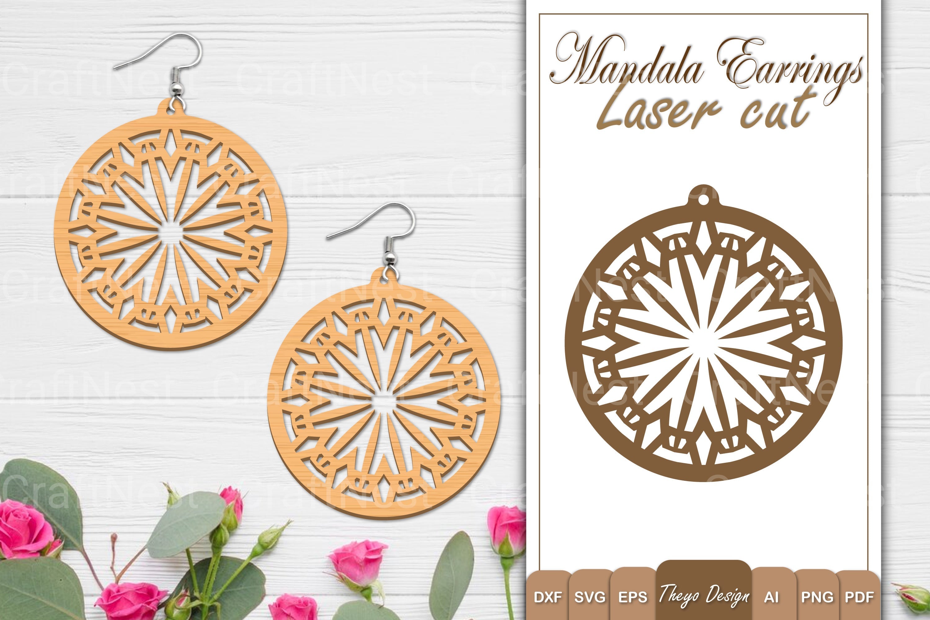 Earrings Mandala SVG Bundle