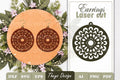Snowflake Mandala Earrings SVG Bundle