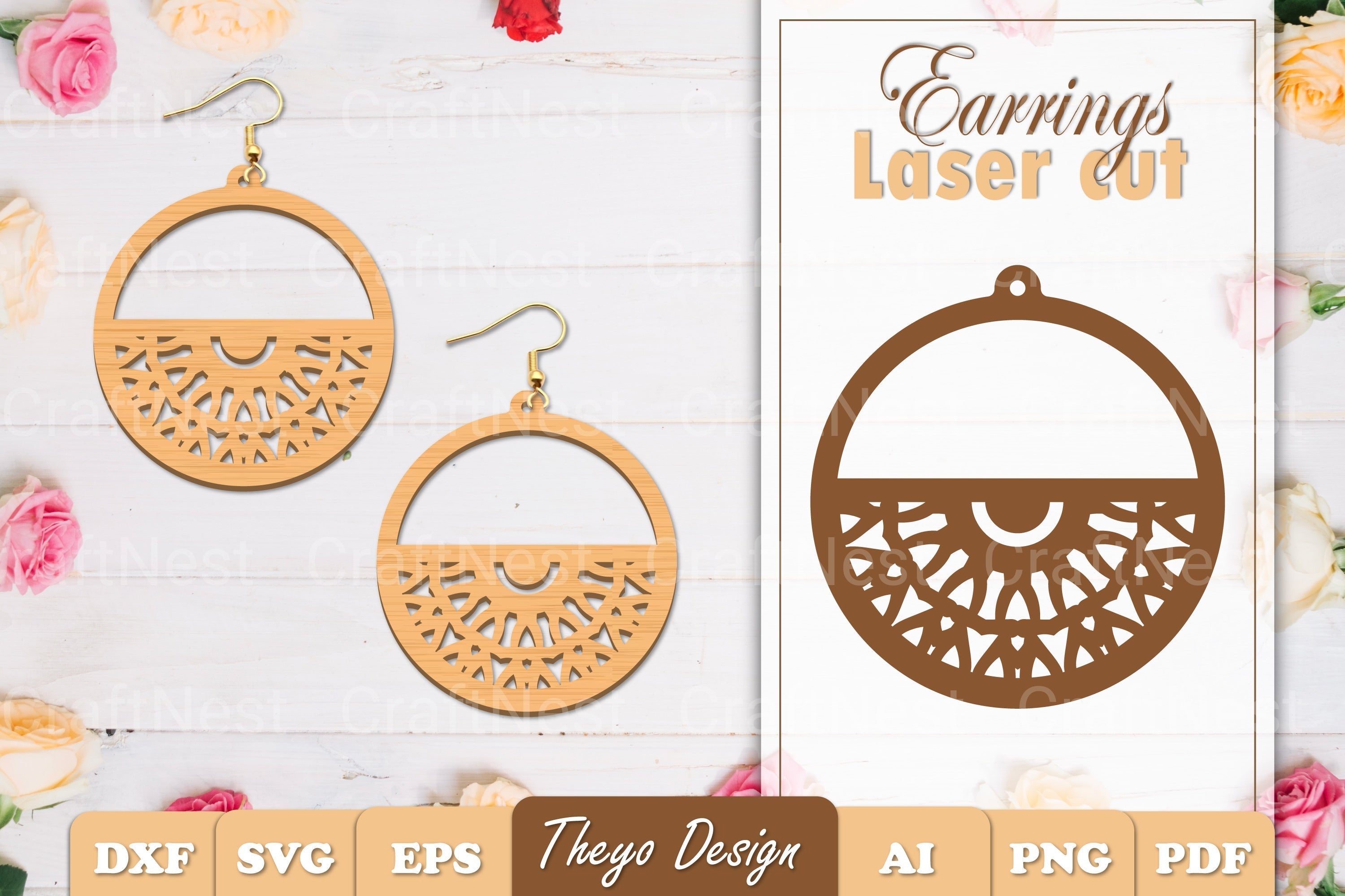 Earrings Mandala SVG Bundle