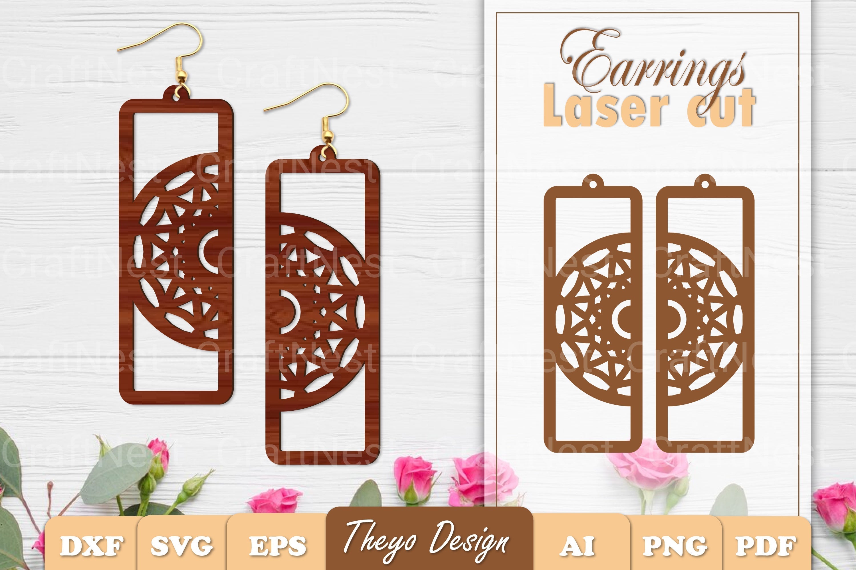 Earrings Mandala SVG Bundle