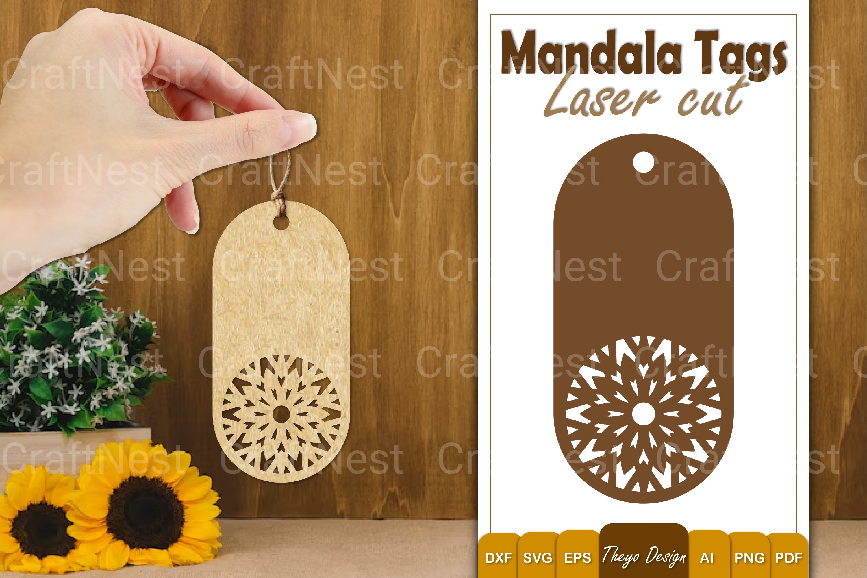 Mandala Tags SVG